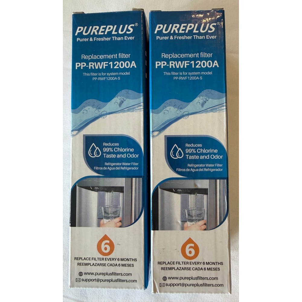 PUREPLUS PP-RWF1200A Refrigerator Water‎ Filter Replacement 2 Pack BPA Free